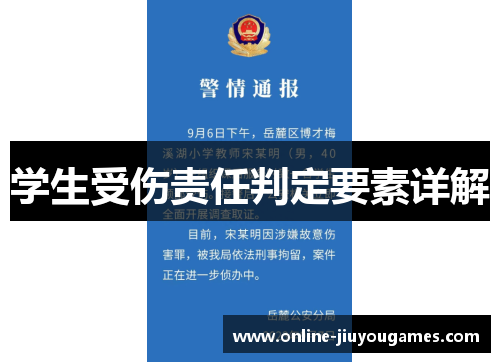 学生受伤责任判定要素详解